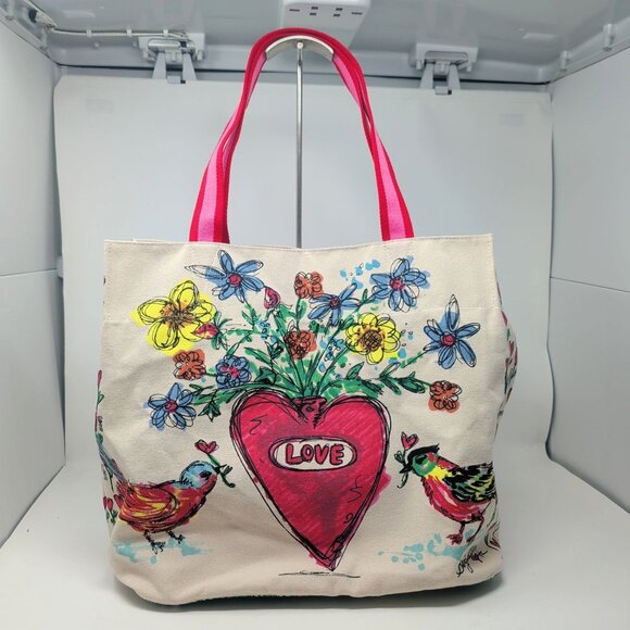 Brighton Love Tote Bag Canvas Large Tweet - Picture 5 of 13